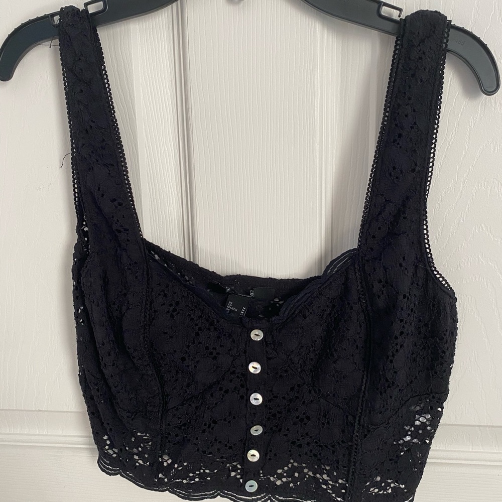 Black Lace crop top